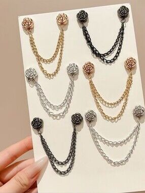 Camellia Magnet Tshirt Button Chain